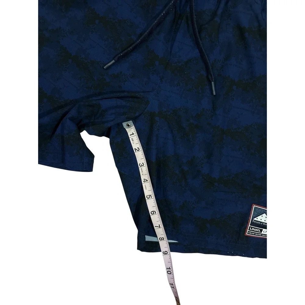 UNRL x Folds Of Honor Stride Shorts Mens NAVY CAMO Size MEDIUM